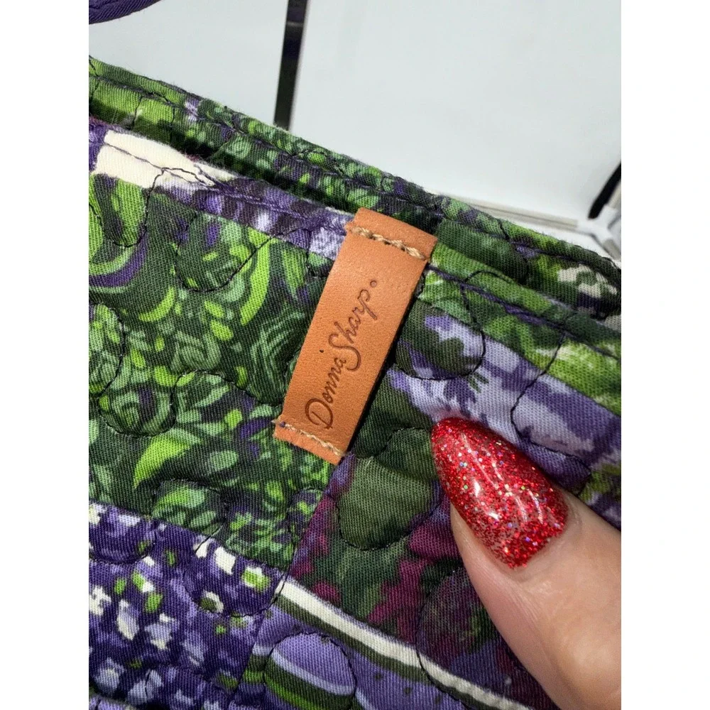 Donna Sharp Concord Patch Hipster Crossbody Bag Purple Green Quilted 15370 NWT